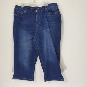D.Jeans Denim Pedel Pusher Plus Capris, Size 20W